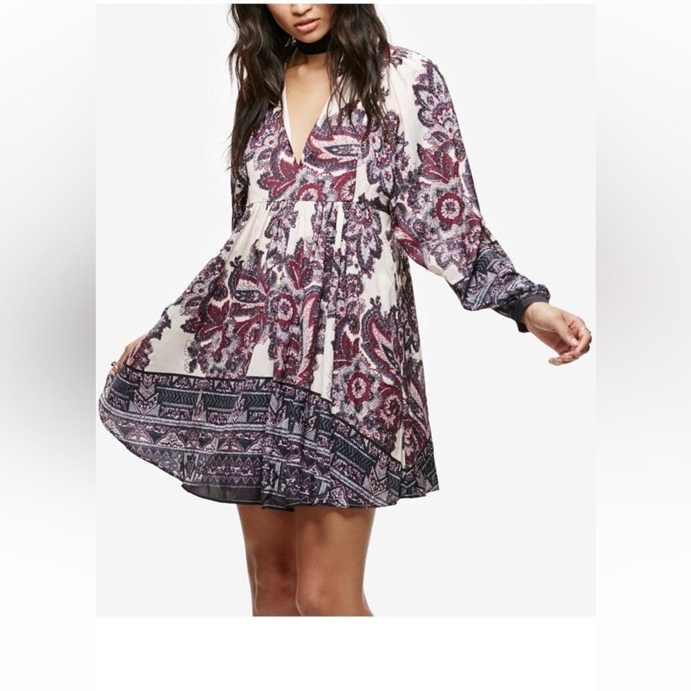 Free People Long Puff Sleeve
Minidress Say You Love Me Boho
Dress Size S